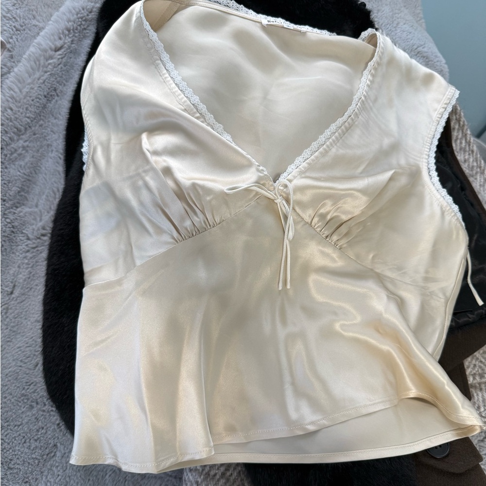 Reformation satin top